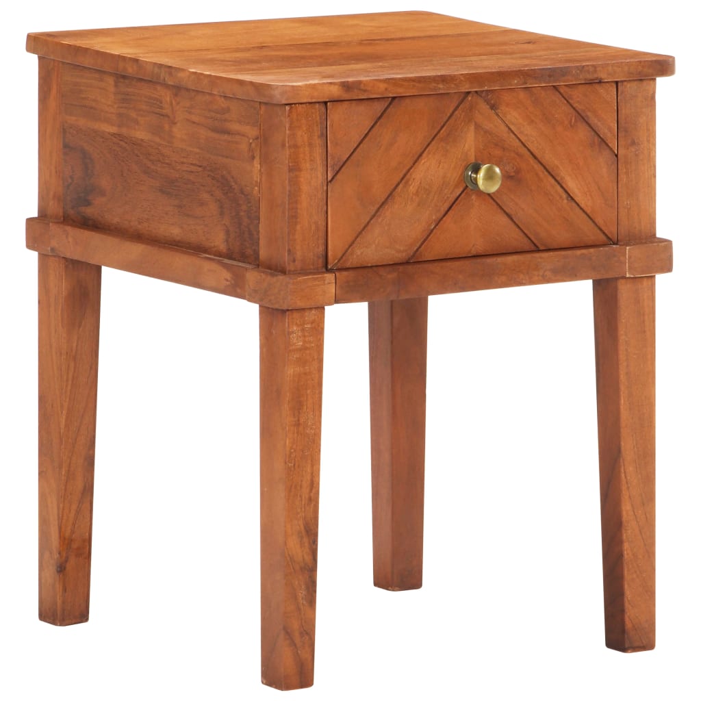 Bedside Cabinet 40X40X50 Cm Solid Acacia Wood