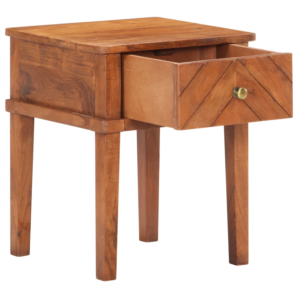 Bedside Cabinet 40X40X50 Cm Solid Acacia Wood