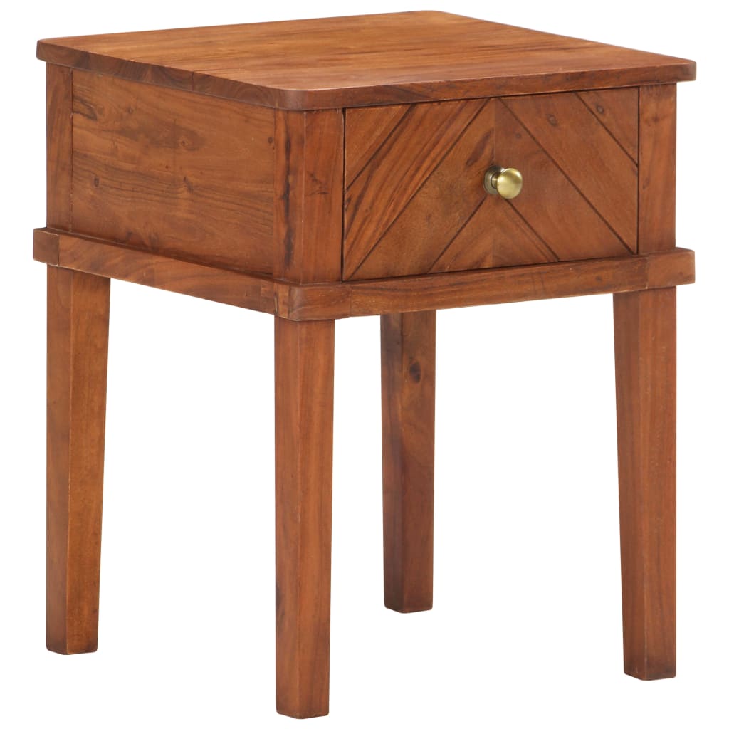 Bedside Cabinet 40X40X50 Cm Solid Acacia Wood