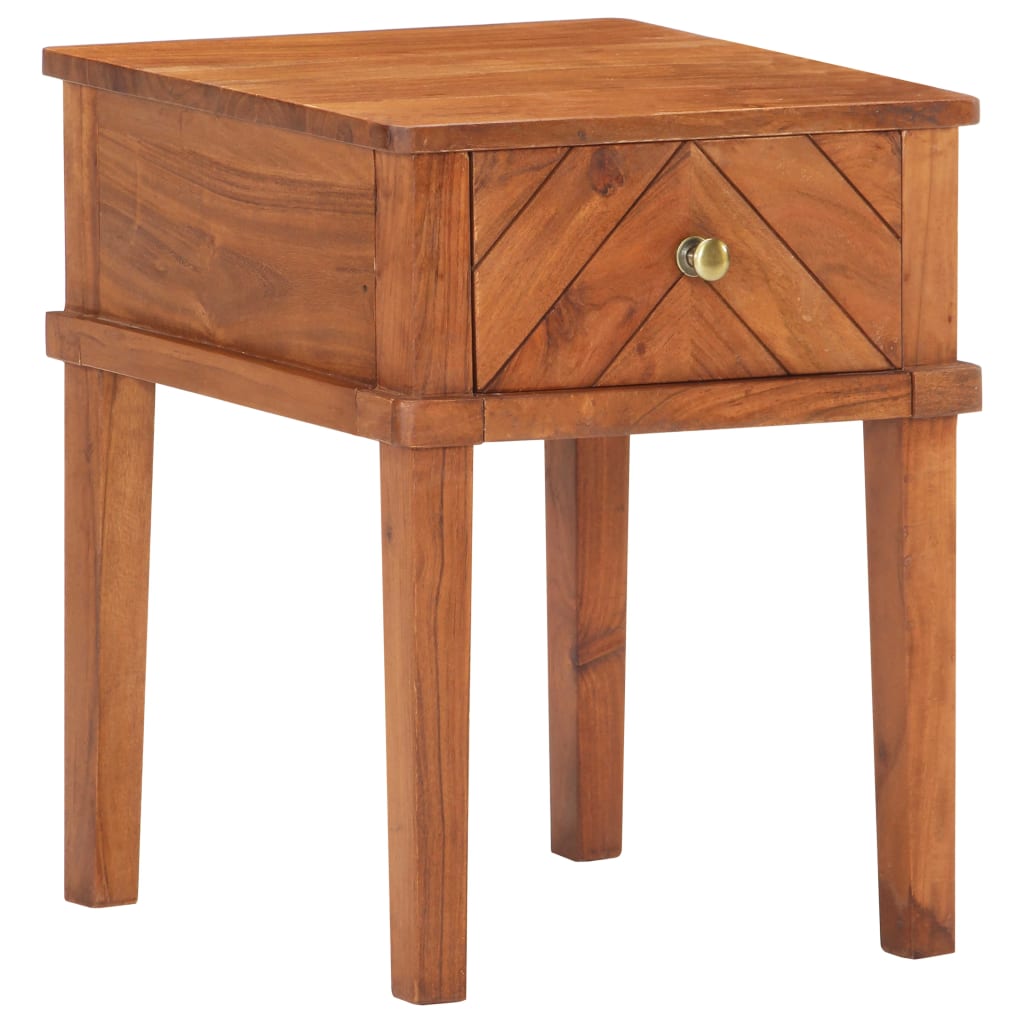 Bedside Cabinet 40X40X50 Cm Solid Acacia Wood