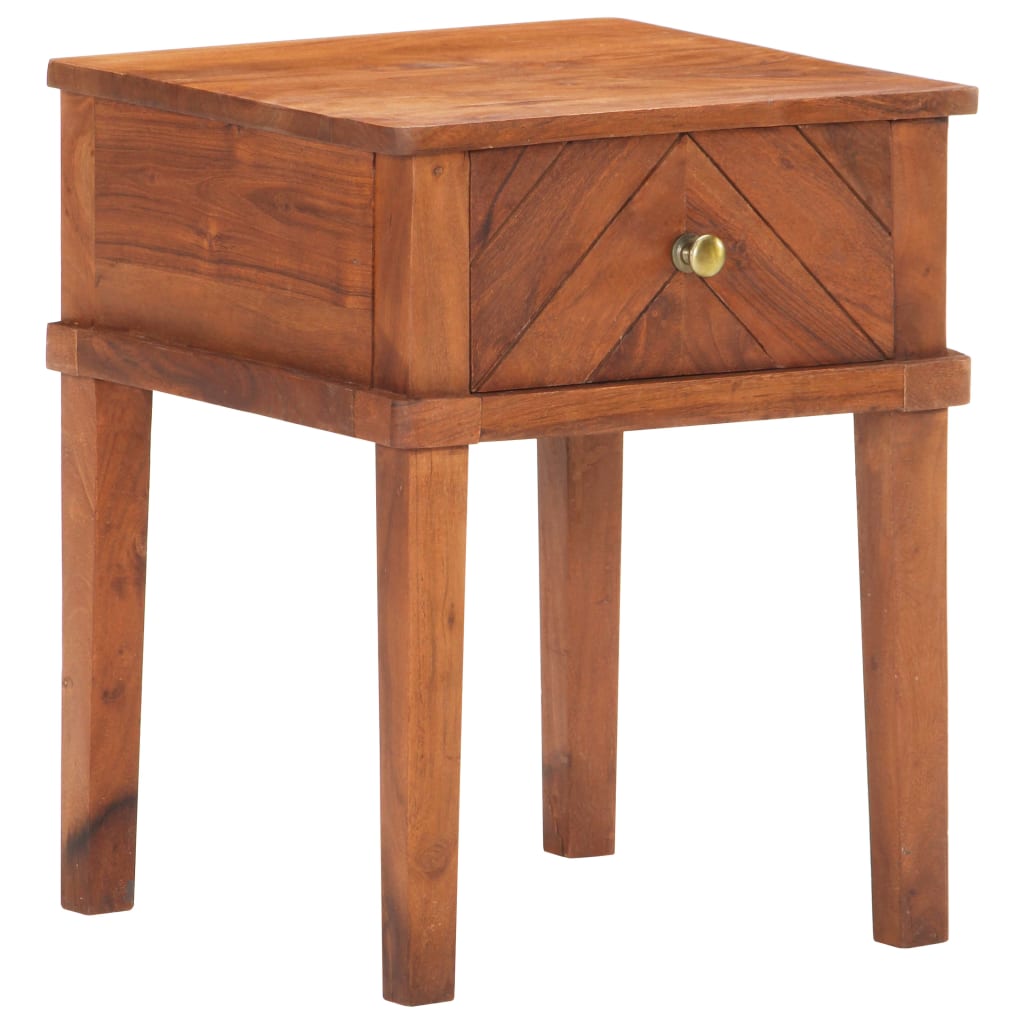 Bedside Cabinet 40X40X50 Cm Solid Acacia Wood