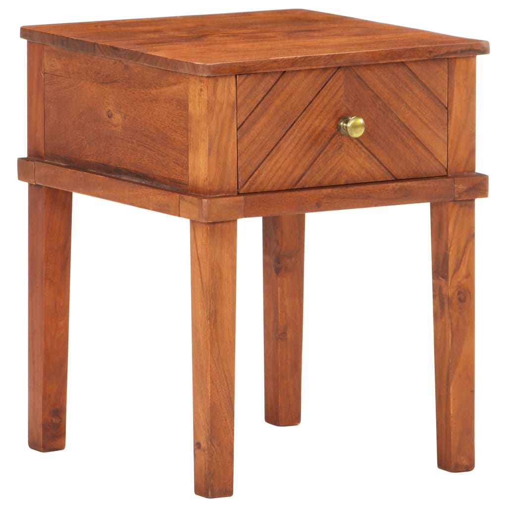 Bedside Cabinet 40X40X50 Cm Solid Acacia Wood