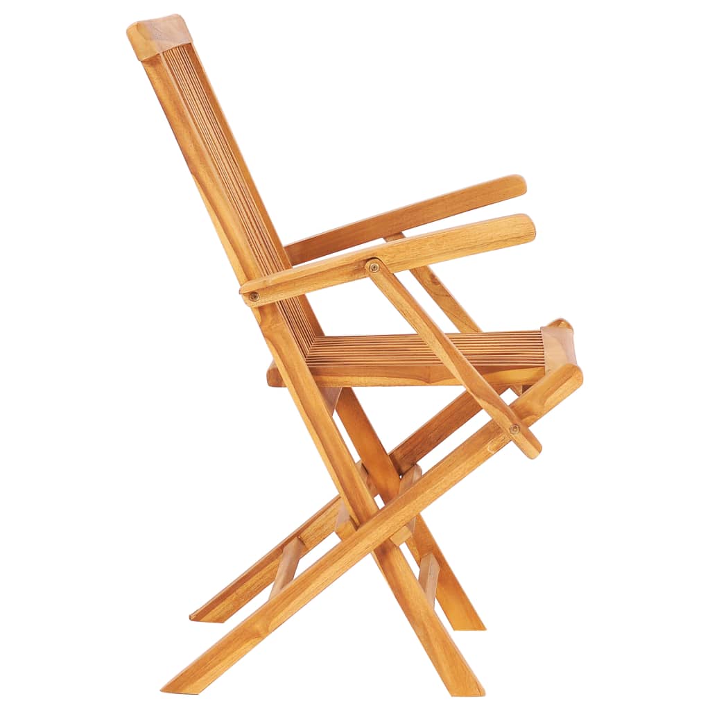 7 Piece Folding Outdoor Dining Set Solid Teak Wood