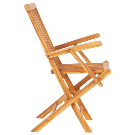 7 Piece Folding Outdoor Dining Set Solid Teak Wood