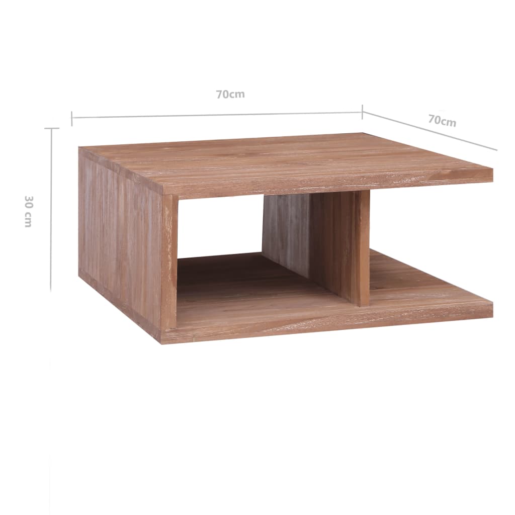 Coffee Table 70X70X30 Cm Solid Teak Wood