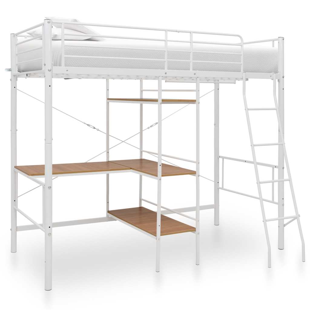 Bunk Bed With Table Without Mattress Metal