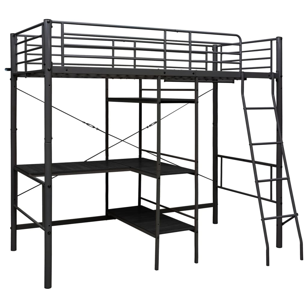 Bunk Bed With Table Without Mattress Metal