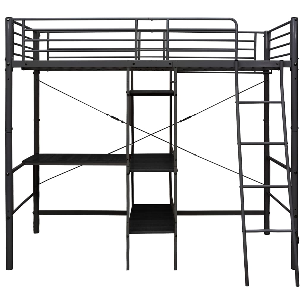 Bunk Bed With Table Without Mattress Metal