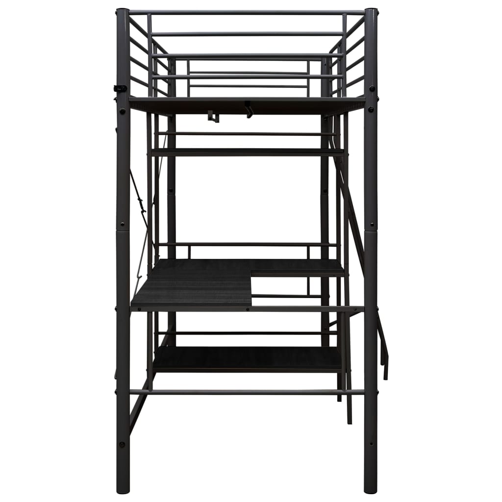 Bunk Bed With Table Without Mattress Metal