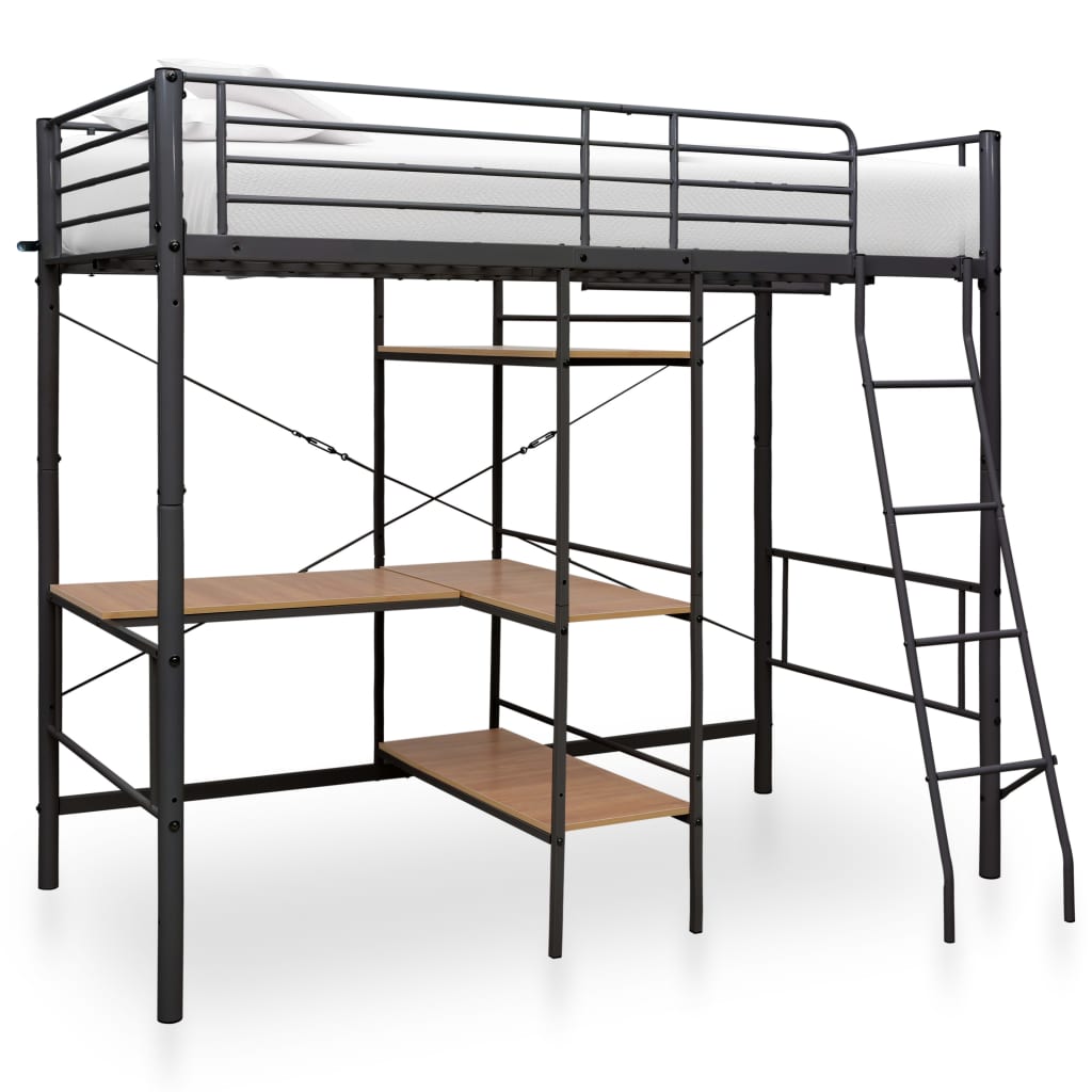 Bunk Bed With Table Without Mattress Metal