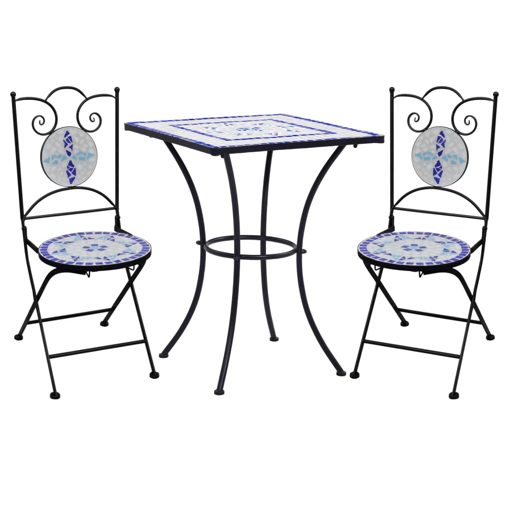 3 Piece Mosaic Bistro Set Ceramic Tile