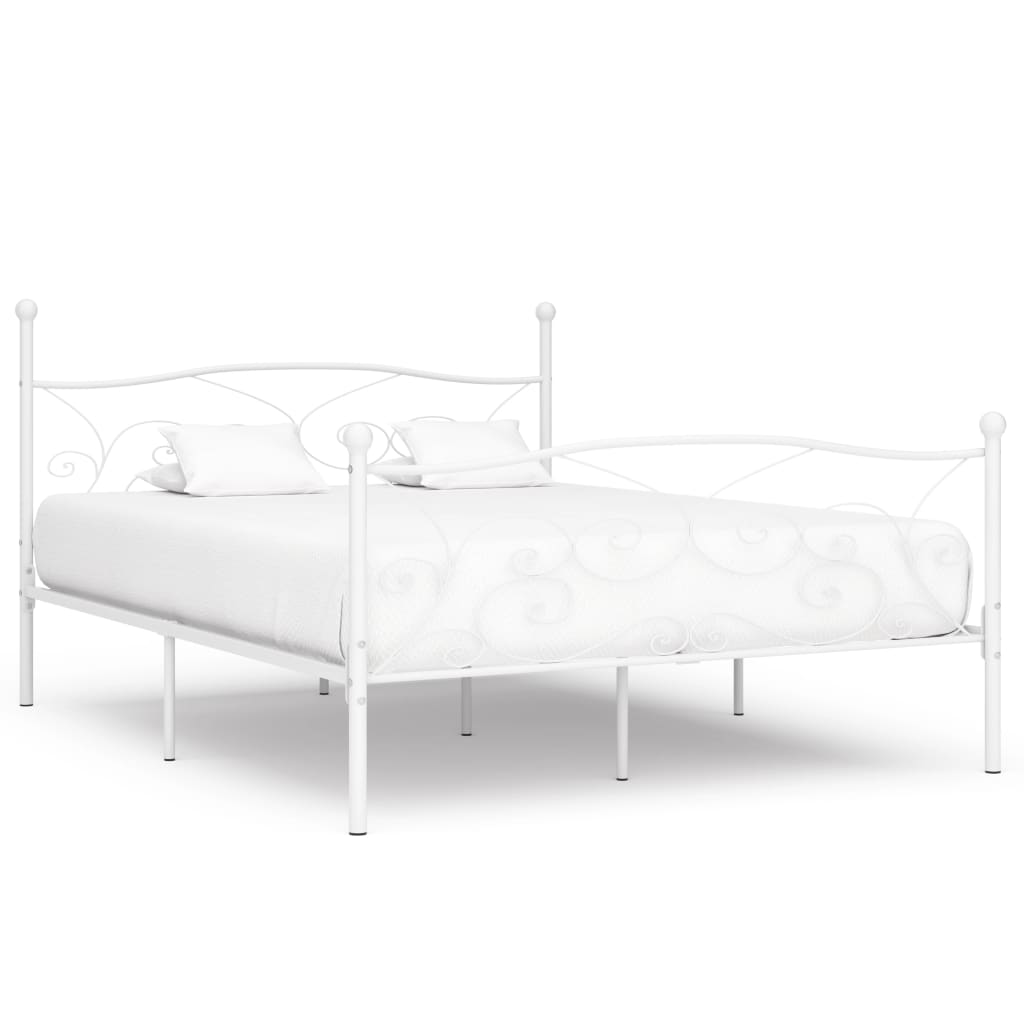 Bed Frame Without Mattress With Slatted Base Metal