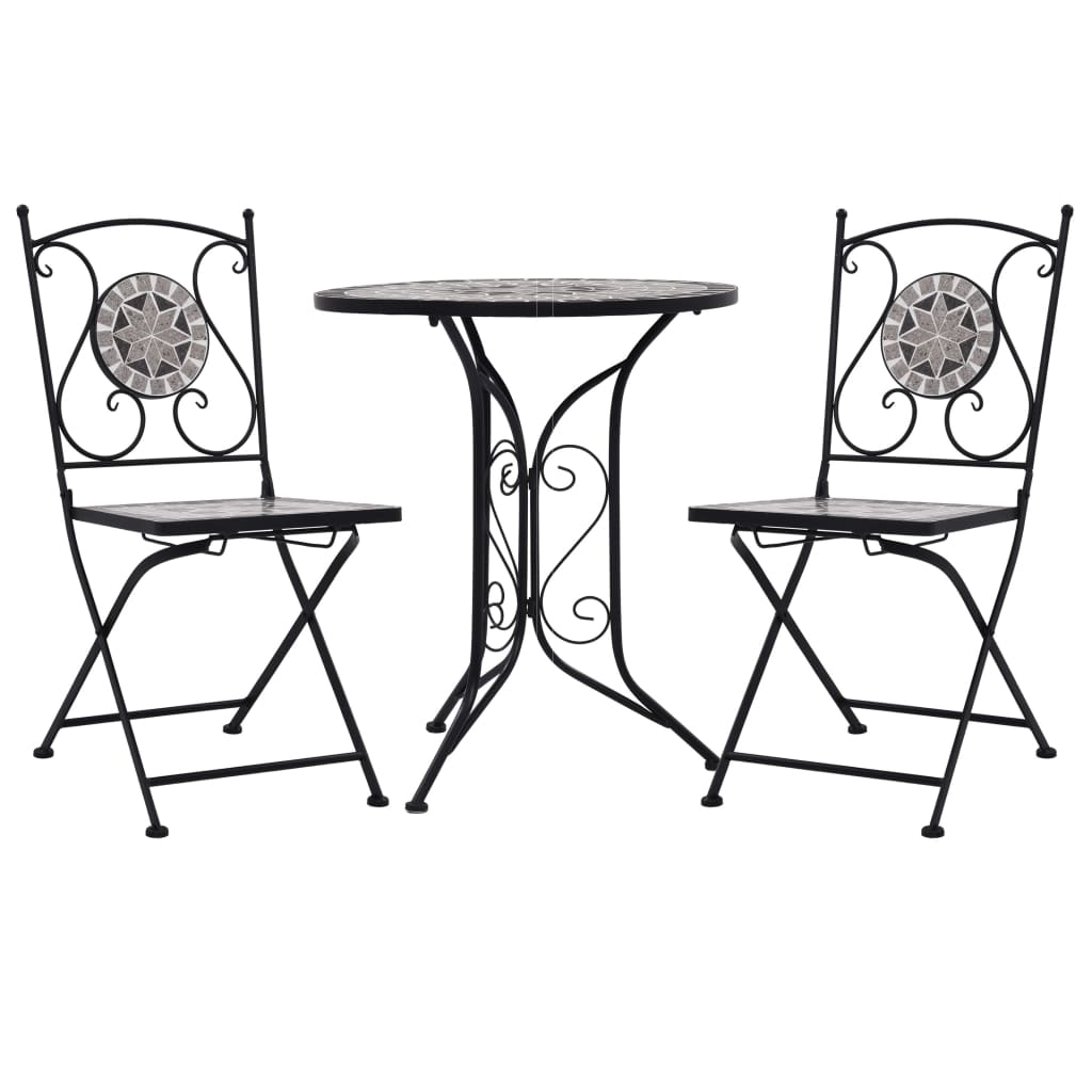 3 Piece Mosaic Bistro Set Ceramic Tile