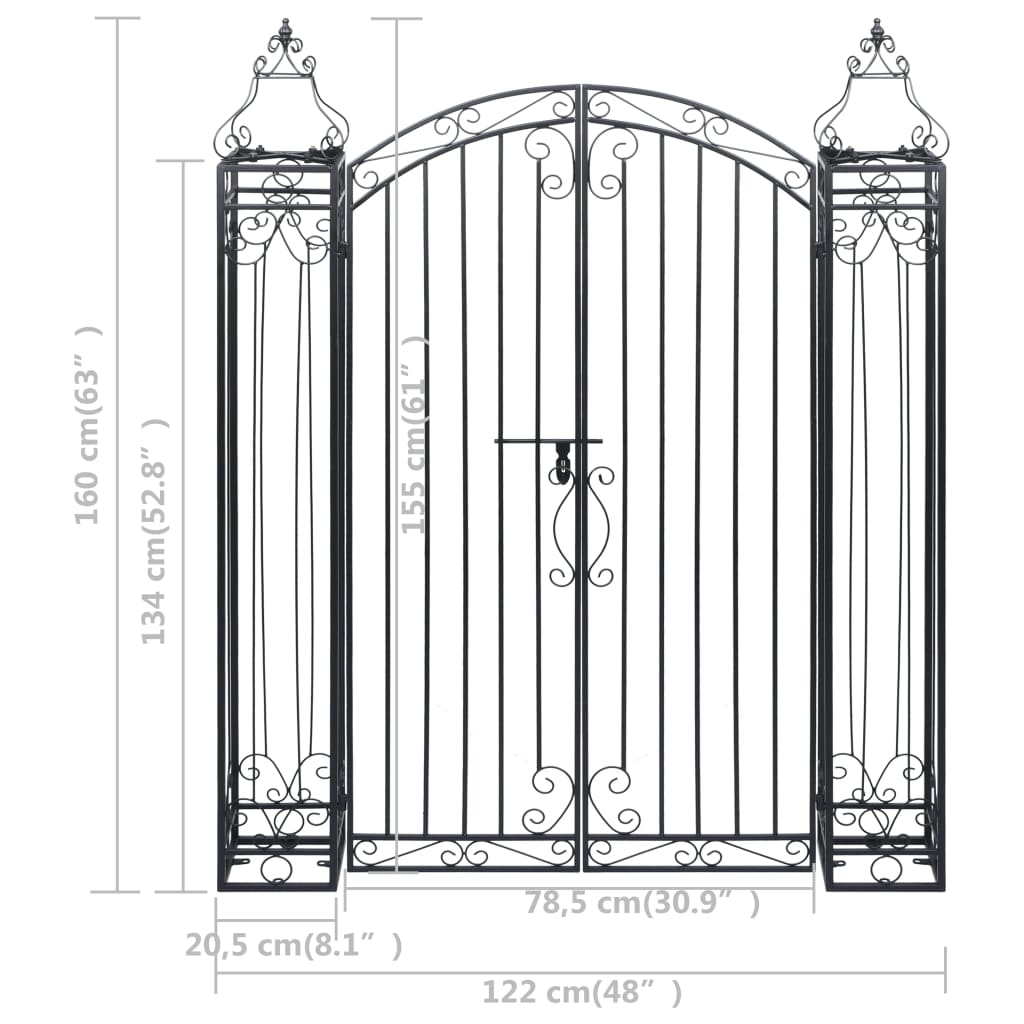 Ornamental Garden Gate Wrought Iron