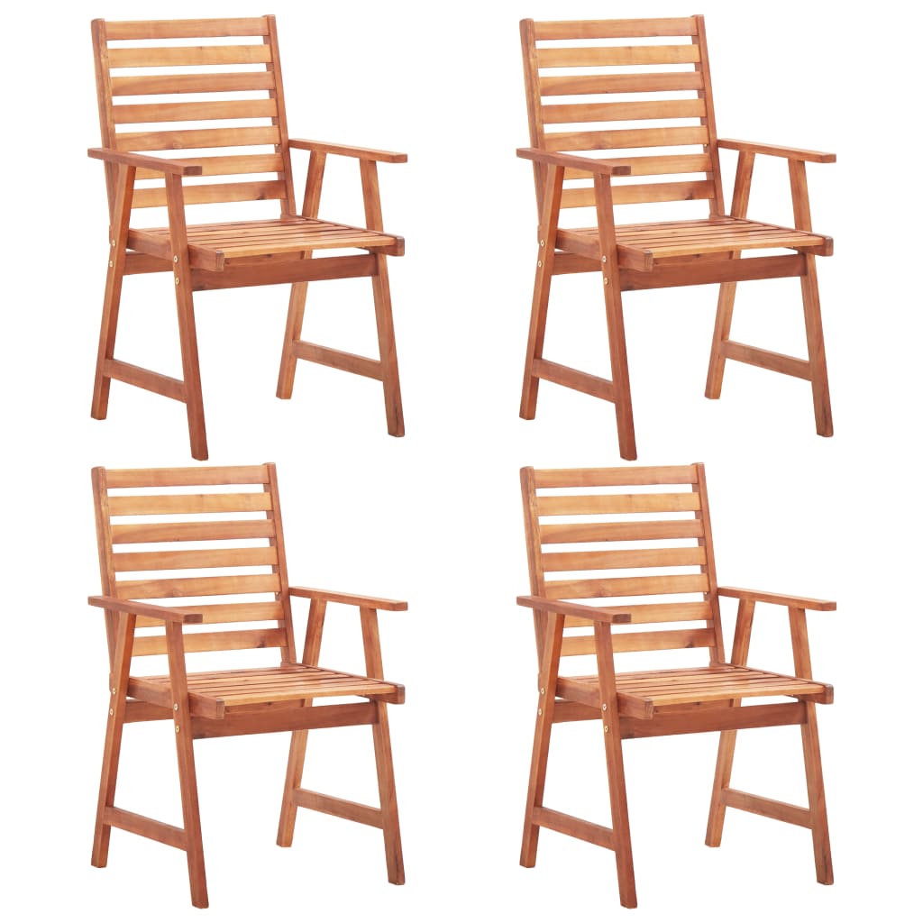 Outdoor Dining Chairs 3 Pcs Solid Acacia Wood