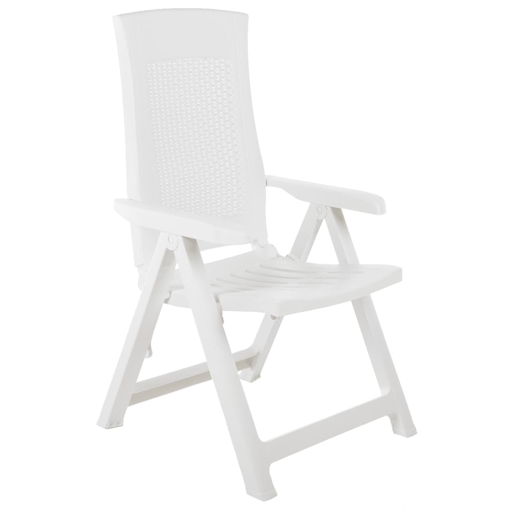 Garden Reclining Chairs 2 Pcs Plastic