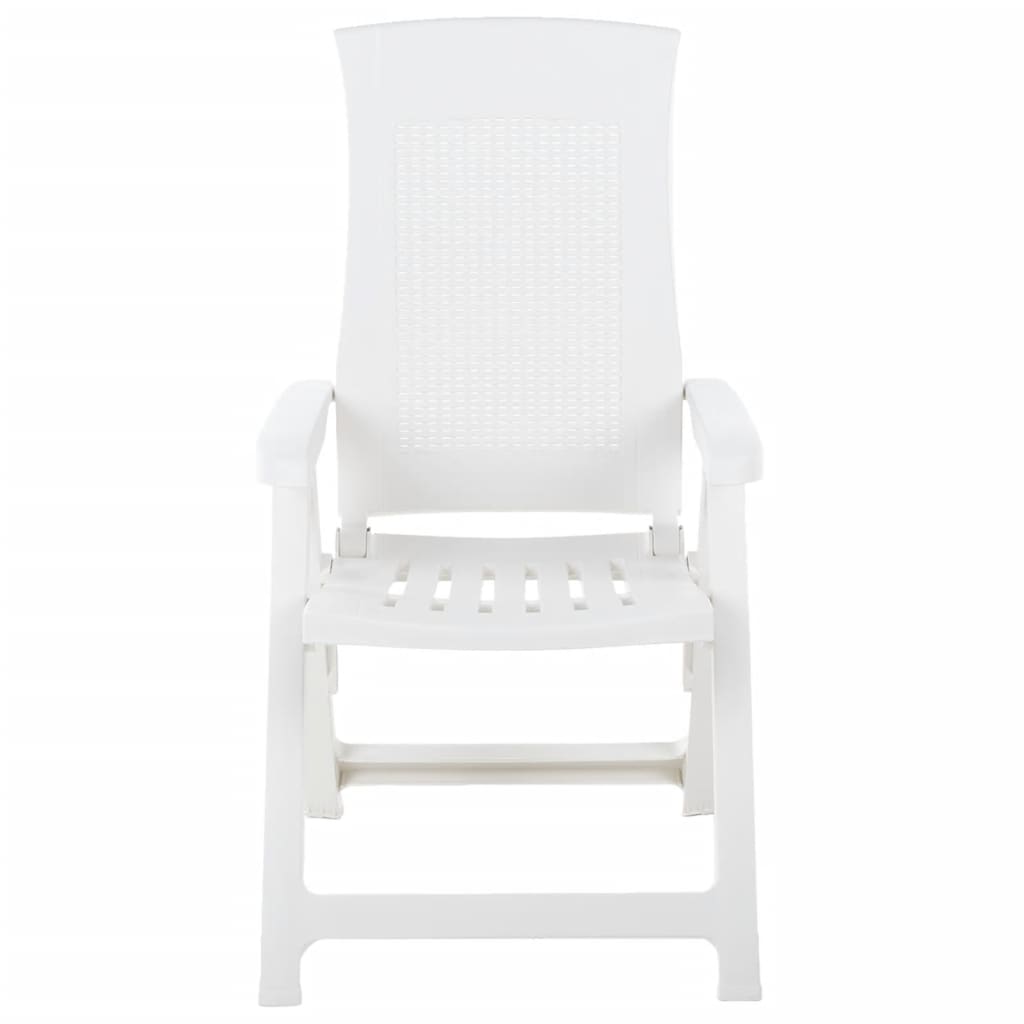 Garden Reclining Chairs 2 Pcs Plastic