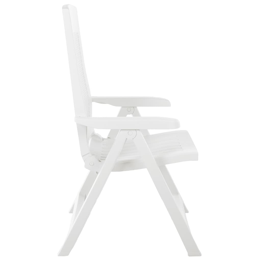 Garden Reclining Chairs 2 Pcs Plastic
