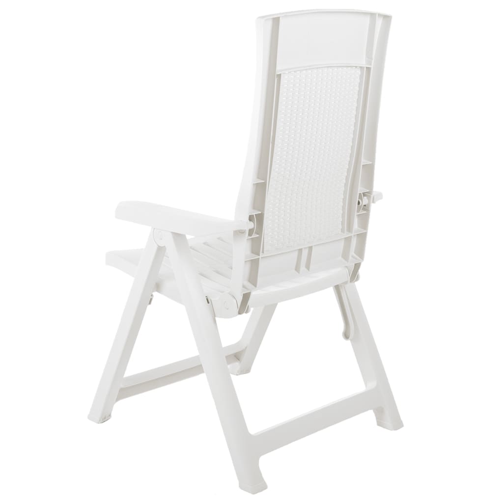 Garden Reclining Chairs 2 Pcs Plastic