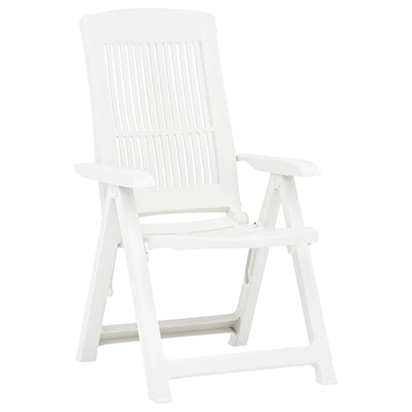 Garden Reclining Chairs 2 Pcs Plastic
