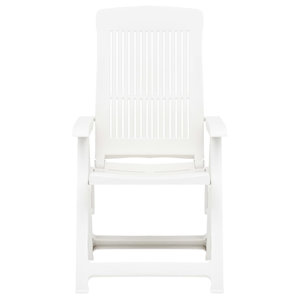Garden Reclining Chairs 2 Pcs Plastic