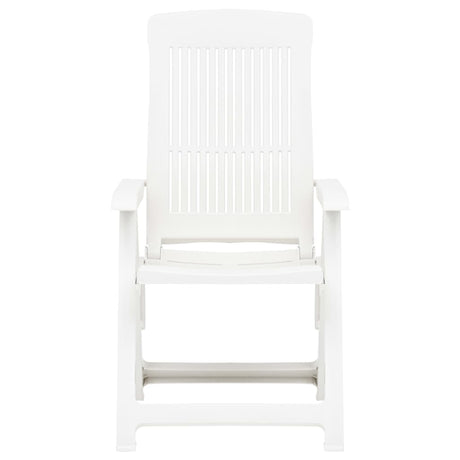 Garden Reclining Chairs 2 Pcs Plastic