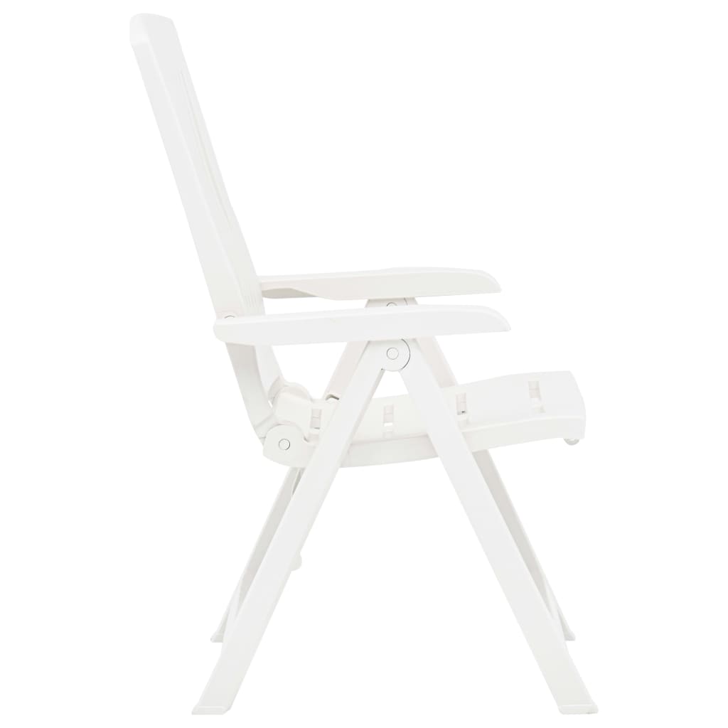 Garden Reclining Chairs 2 Pcs Plastic