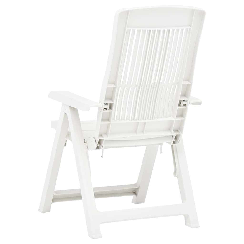 Garden Reclining Chairs 2 Pcs Plastic