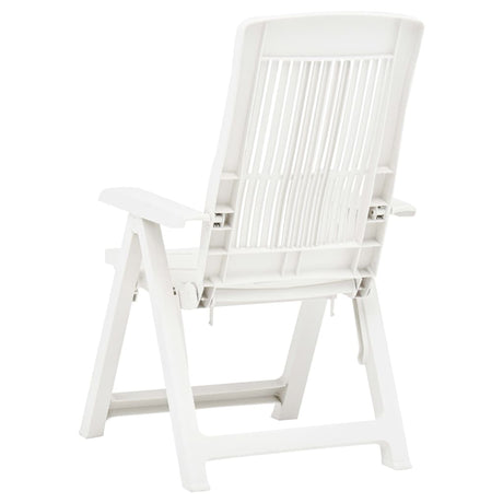 Garden Reclining Chairs 2 Pcs Plastic