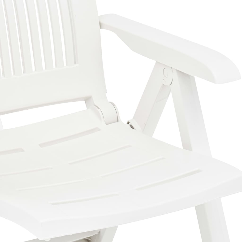 Garden Reclining Chairs 2 Pcs Plastic