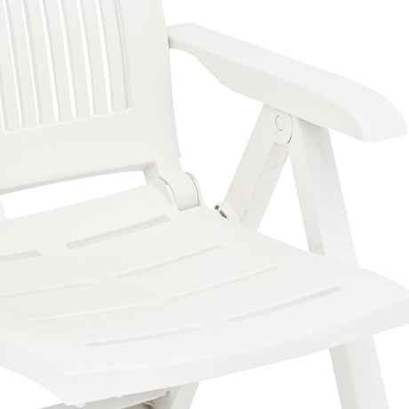Garden Reclining Chairs 2 Pcs Plastic