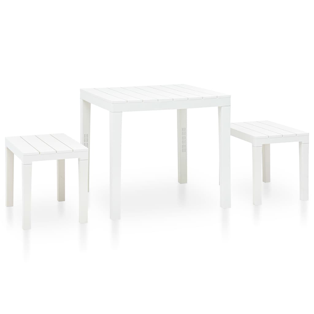 Garden Table With 2 Benches Plastic