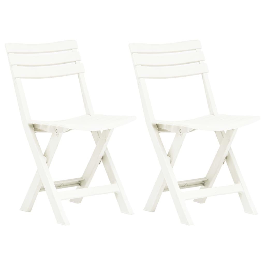 Folding Garden Chairs 2 Pcs Plastic