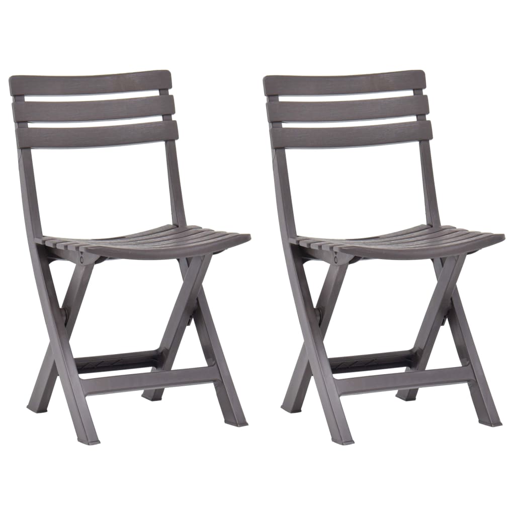 Folding Garden Chairs 2 Pcs Plastic