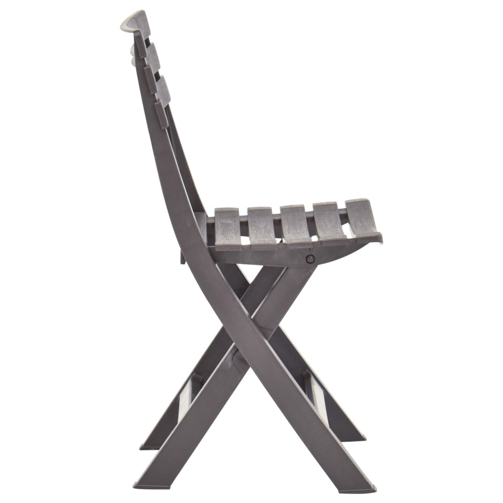 Folding Garden Chairs 2 Pcs Plastic