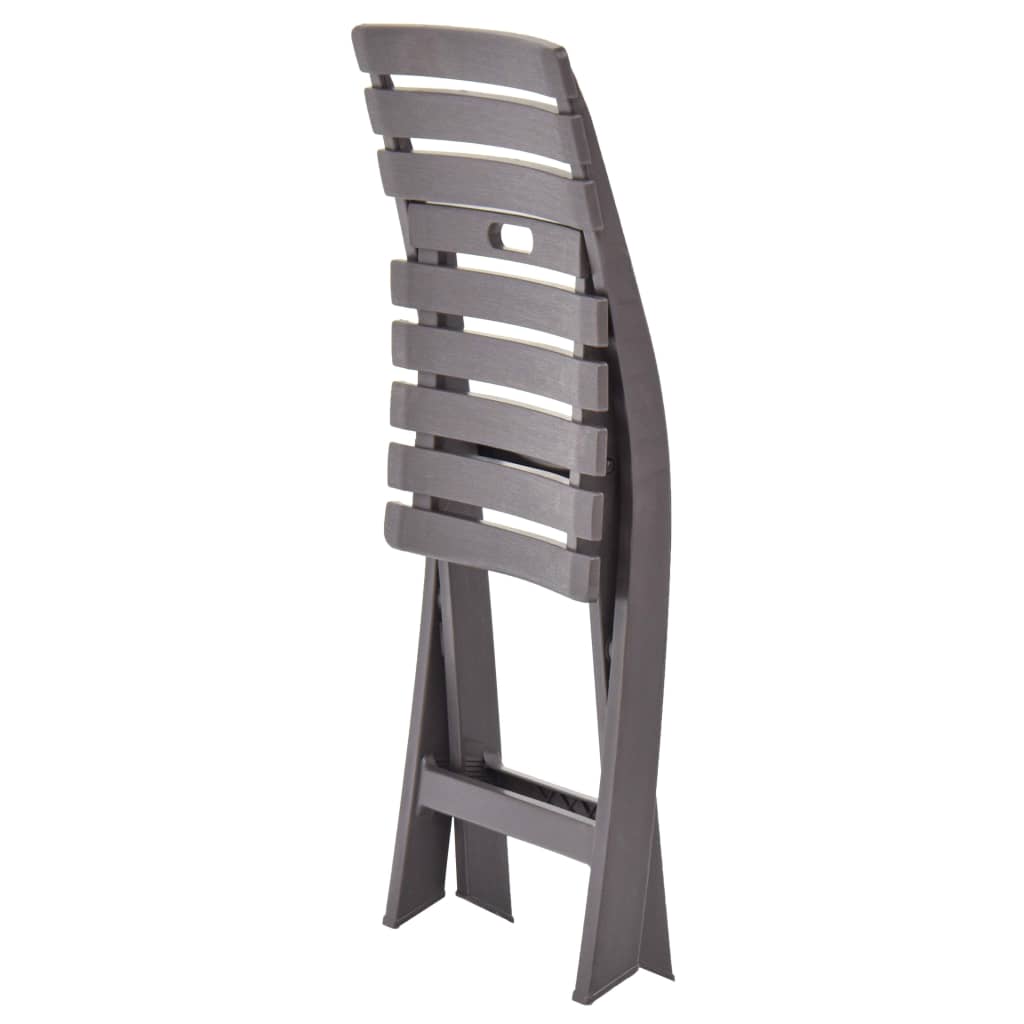 Folding Garden Chairs 2 Pcs Plastic