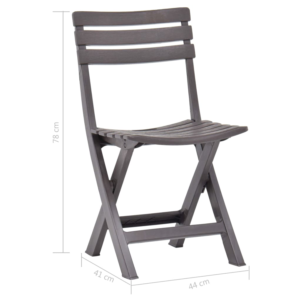 Folding Garden Chairs 2 Pcs Plastic
