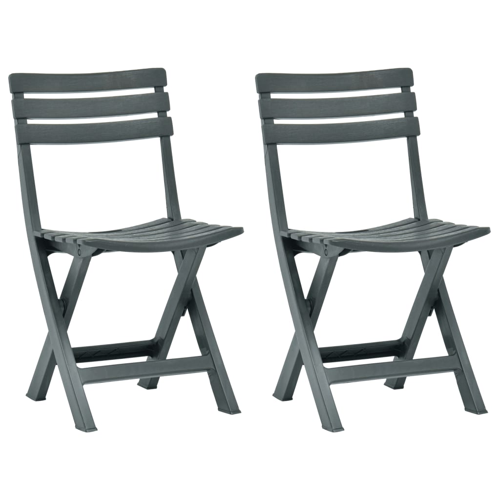 Folding Garden Chairs 2 Pcs Plastic