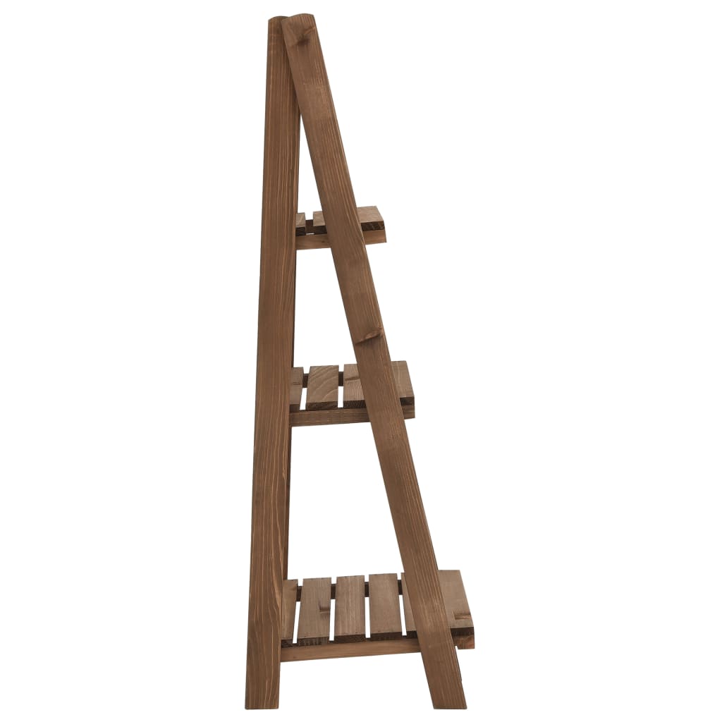 3-Tier Plant Stand With Blackboard 40X30X90 Cm Solid Fir Wood