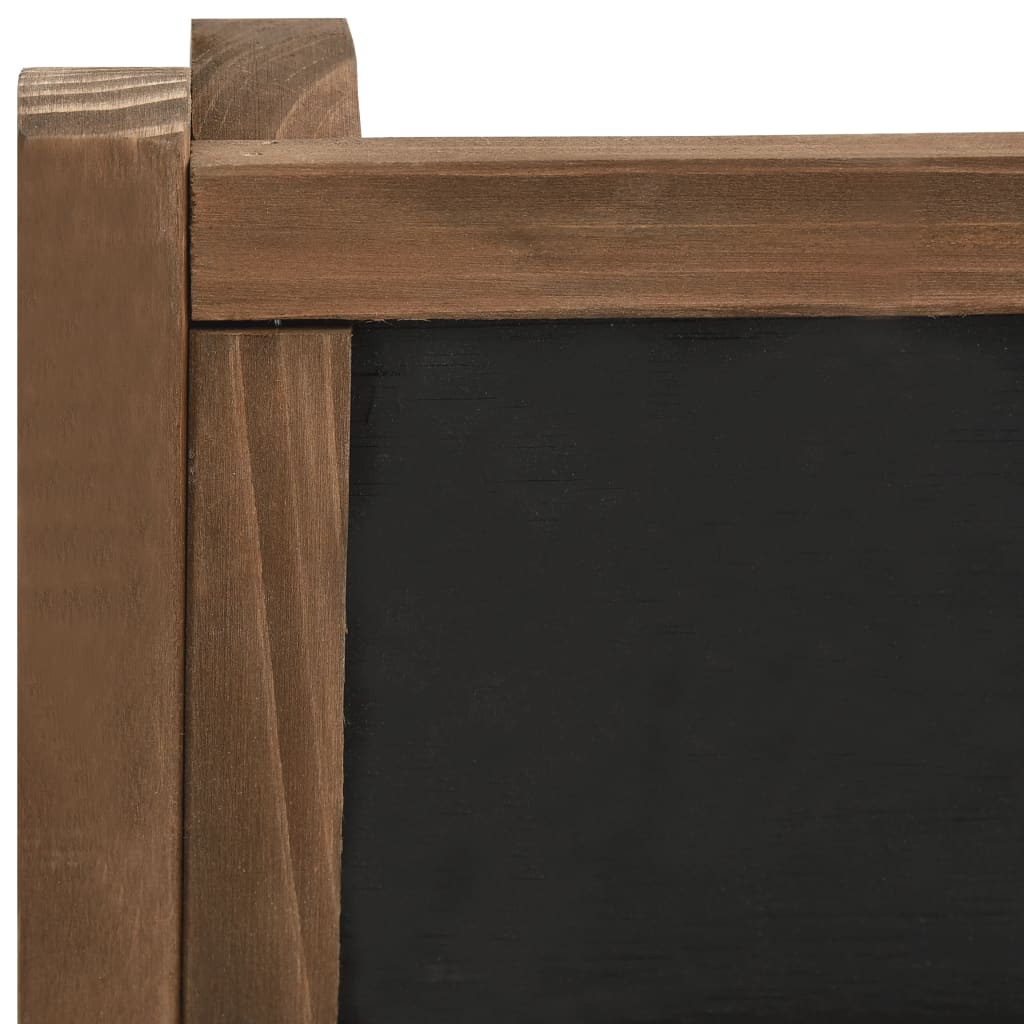 3-Tier Plant Stand With Blackboard 40X30X90 Cm Solid Fir Wood