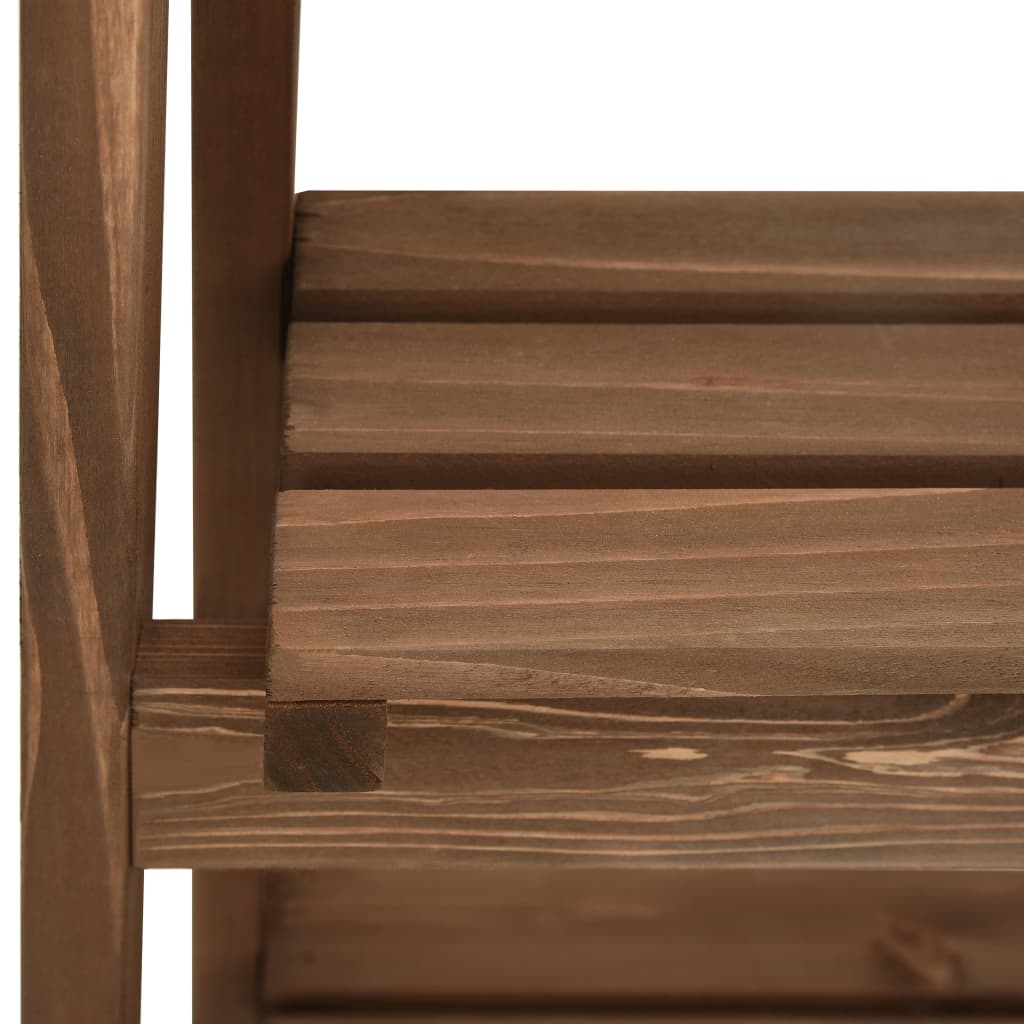 3-Tier Plant Stand With Blackboard 40X30X90 Cm Solid Fir Wood