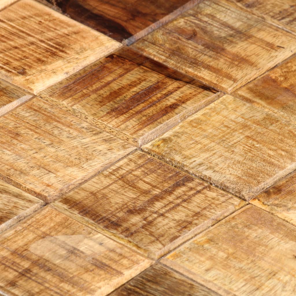 Coffee Tables 2 Pcs With Block Design Rough Mango Wood