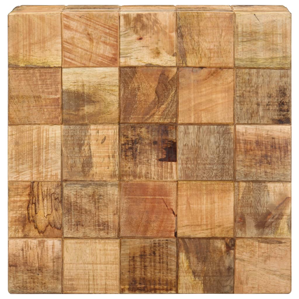 Coffee Tables 2 Pcs With Block Design Rough Mango Wood