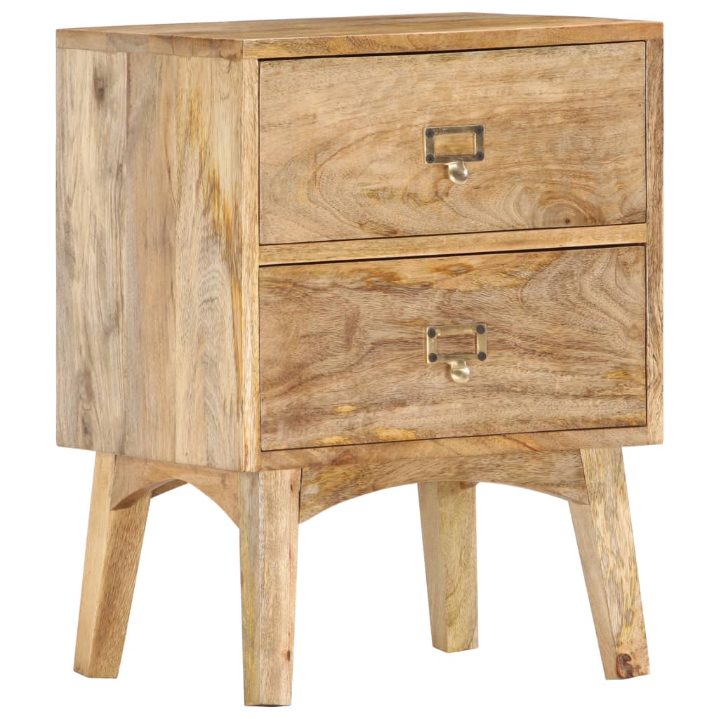 Bedside Cabinet 40X35X55 Cm Solid Mango Wood