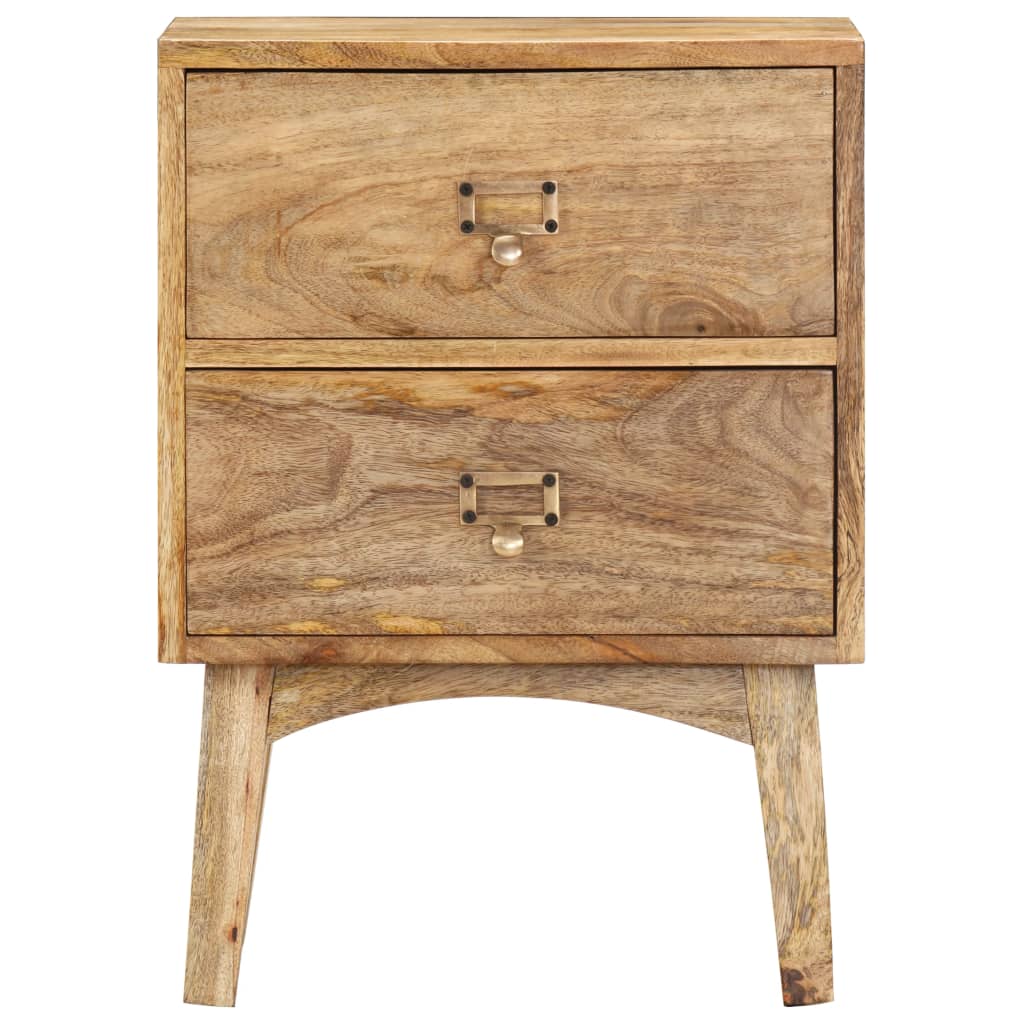 Bedside Cabinet 40X35X55 Cm Solid Mango Wood