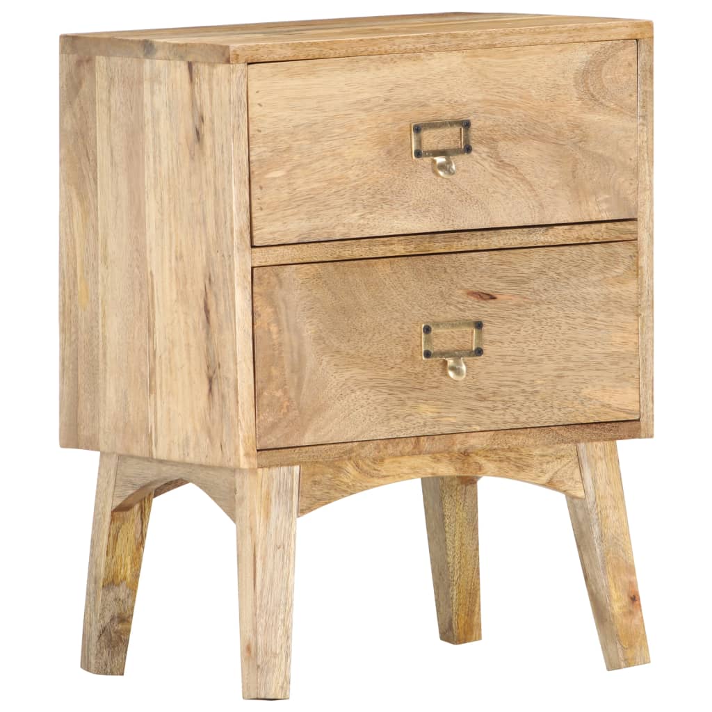 Bedside Cabinet 40X35X55 Cm Solid Mango Wood