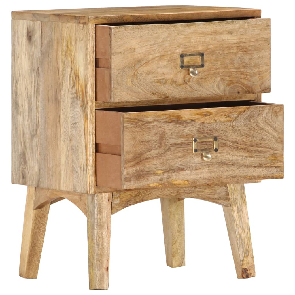 Bedside Cabinet 40X35X55 Cm Solid Mango Wood