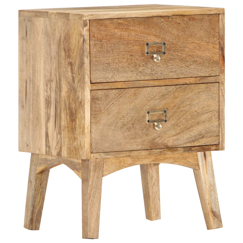 Bedside Cabinet 40X35X55 Cm Solid Mango Wood