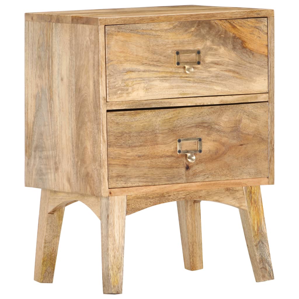 Bedside Cabinet 40X35X55 Cm Solid Mango Wood