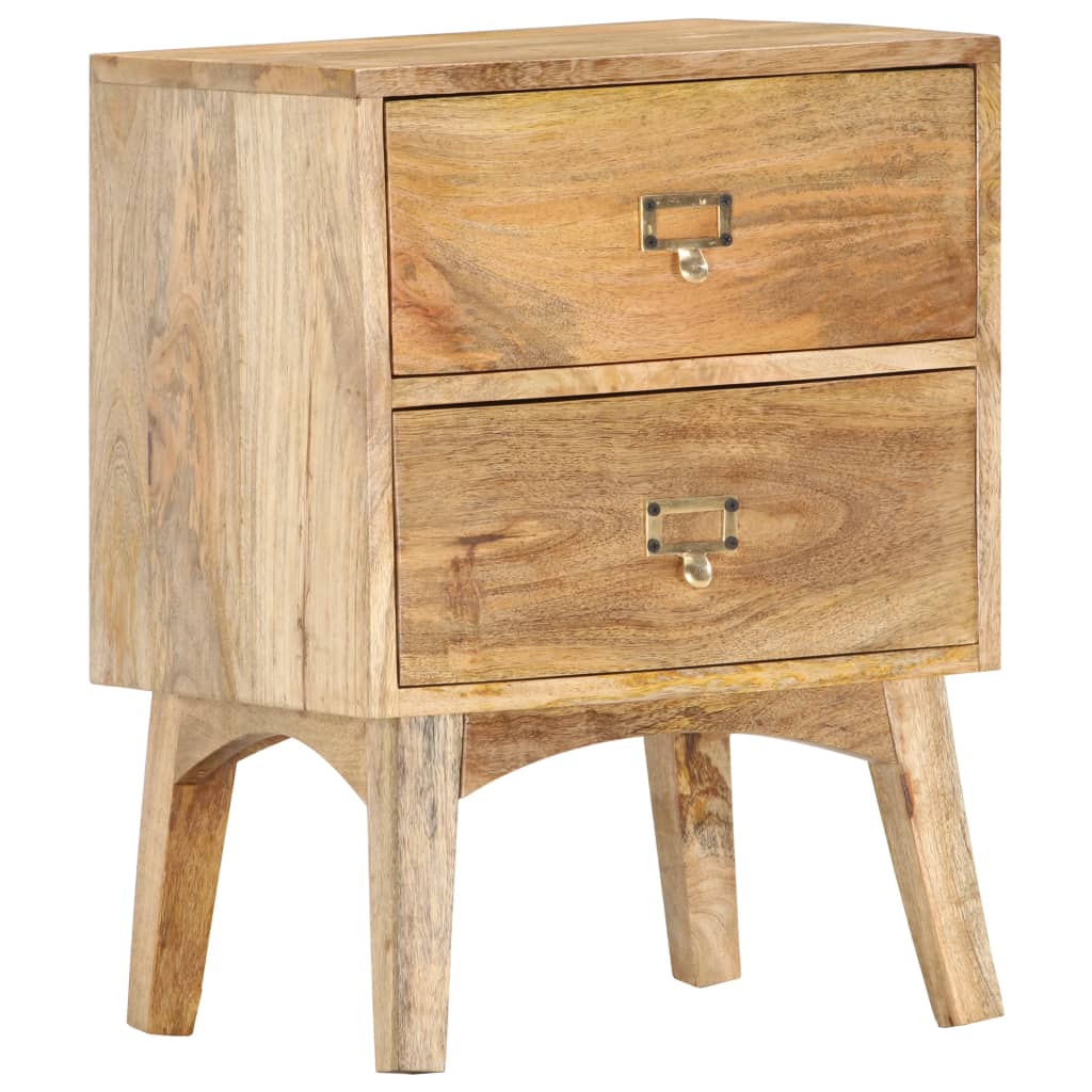 Bedside Cabinet 40X35X55 Cm Solid Mango Wood